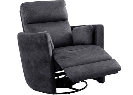 Picard Charcoal Gray Swivel Recliner