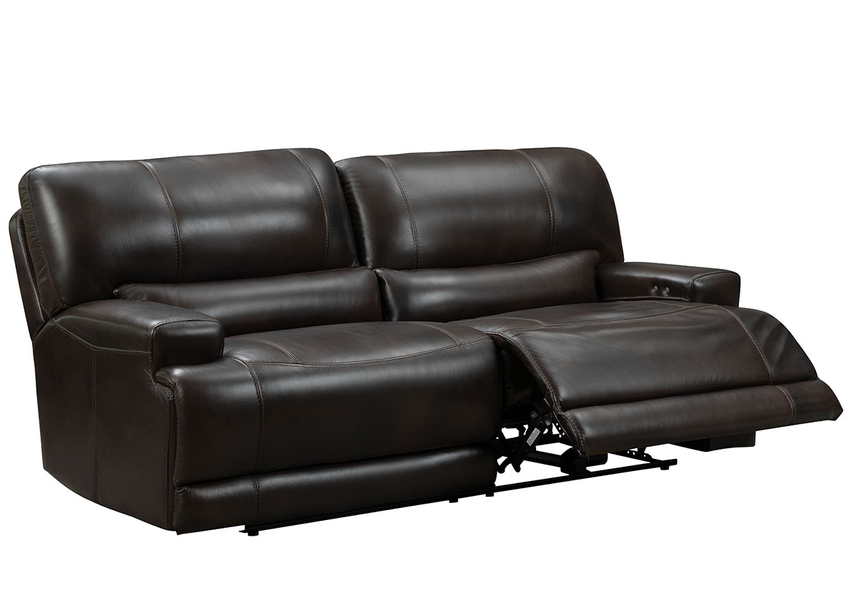 Bowery Chocolate Leather Power Reclining Sofa