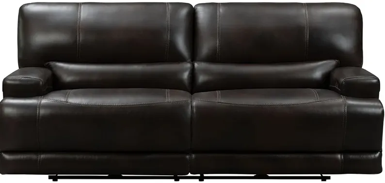 Bowery Chocolate Leather Power Reclining Sofa