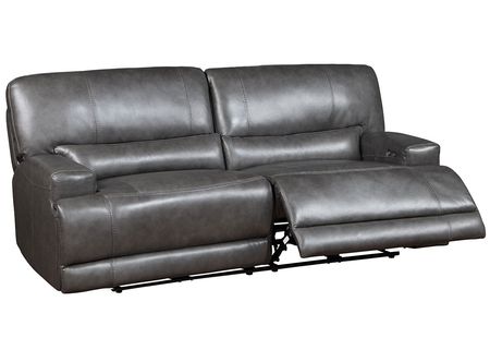Bowery Charcoal Leather Power Reclining Sofa