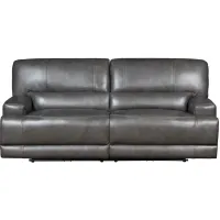 Bowery Charcoal Leather Power Reclining Sofa