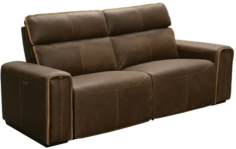 Abilene Leather Power Sofa W/ Power Headrests by The RoomPlace