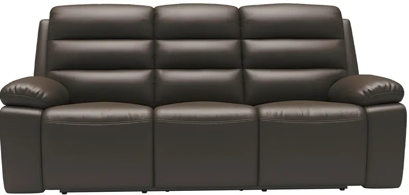 Duke II Brown Leather Power Reclining Sofa W/ Power Headrests