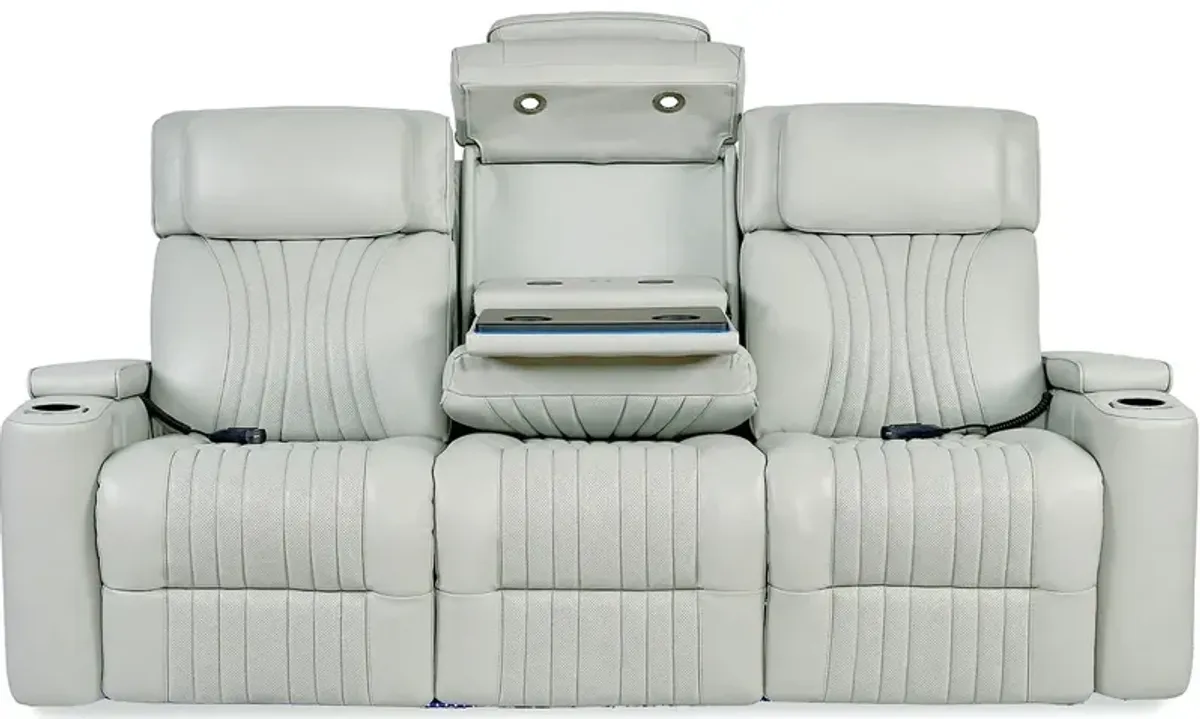 Enterprise Leather Zero Gravity Power Reclining Sofa W/ Power Headrests