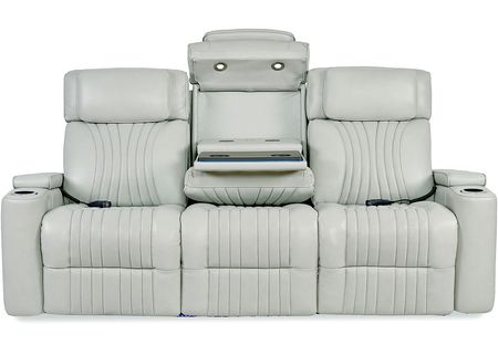 Enterprise Leather Zero Gravity Power Reclining Sofa W/ Power Headrests