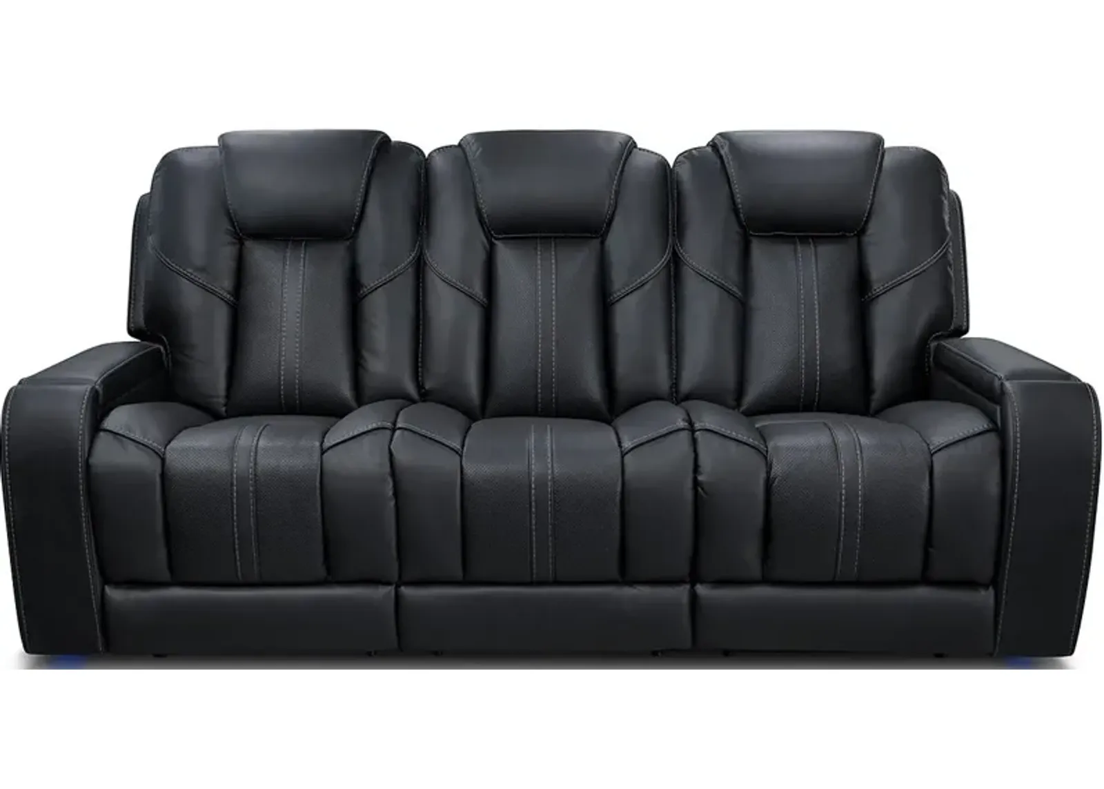 Dalton Black Power Reclining Sofa W/ Power Headrests