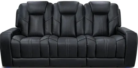 Dalton Black Power Reclining Sofa W/ Power Headrests