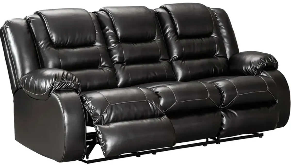 Sanders Black Reclining Sofa