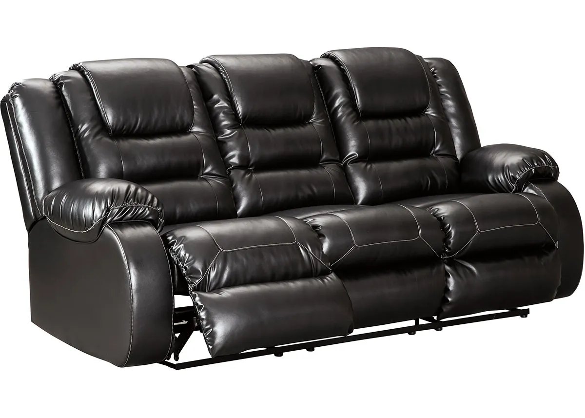 Sanders Black Reclining Sofa