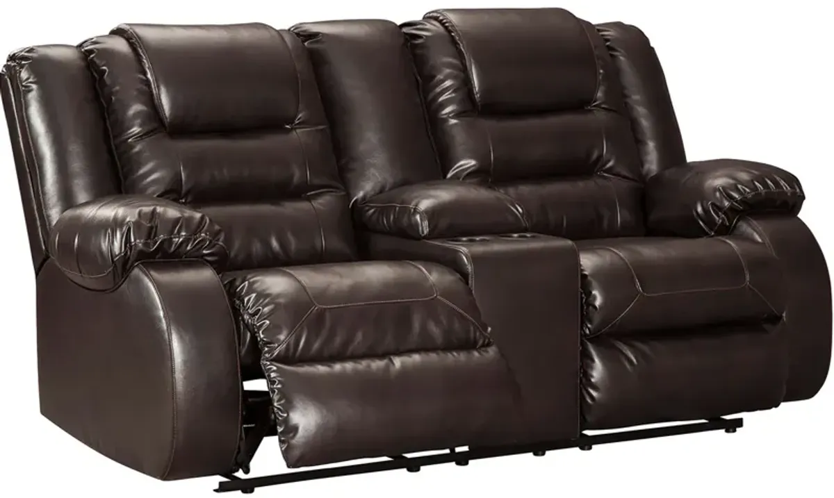 Sanders Chocolate Reclining Loveseat