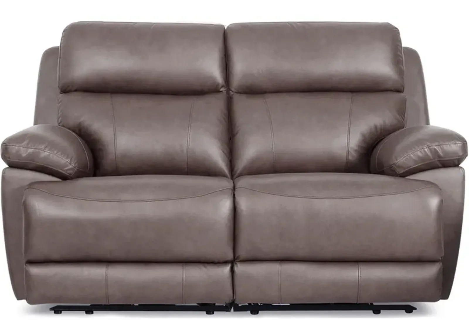 Joliet Brown Leather Power Reclining Loveseat