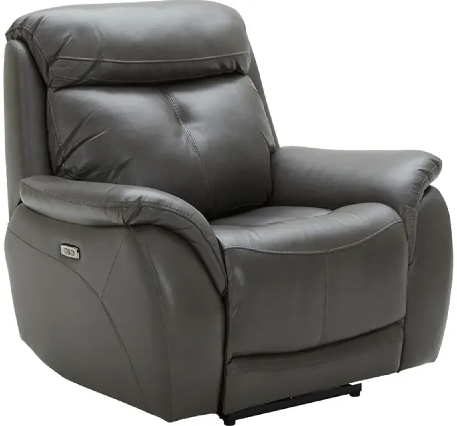 Echo Gray Leather Power Recliner W/ Power Headrest