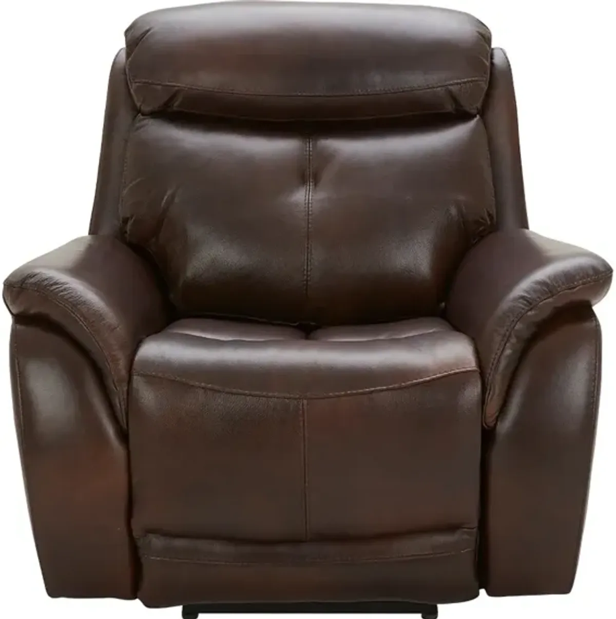 Echo Brown Leather Power Recliner W/ Power Headrest