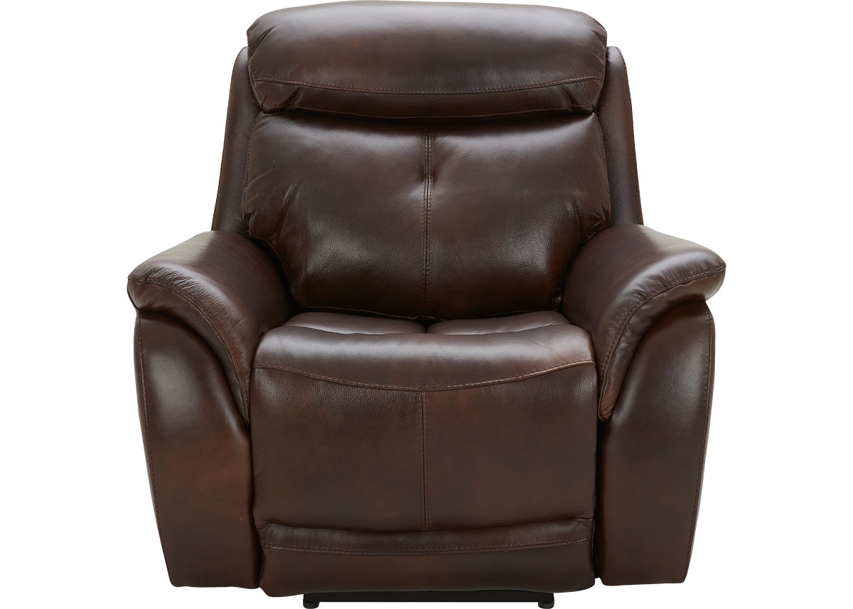 Echo Brown Leather Power Recliner W/ Power Headrest