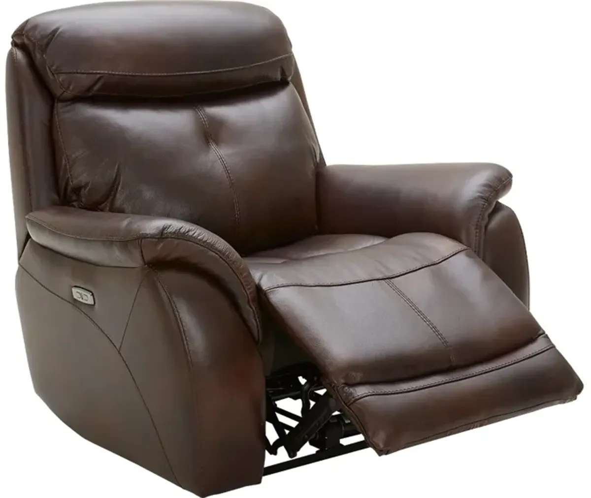 Echo Brown Leather Power Recliner W/ Power Headrest