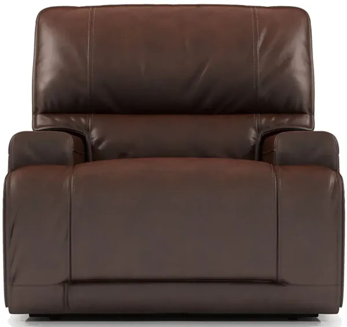 Clio II Brown Leather Power Recliner