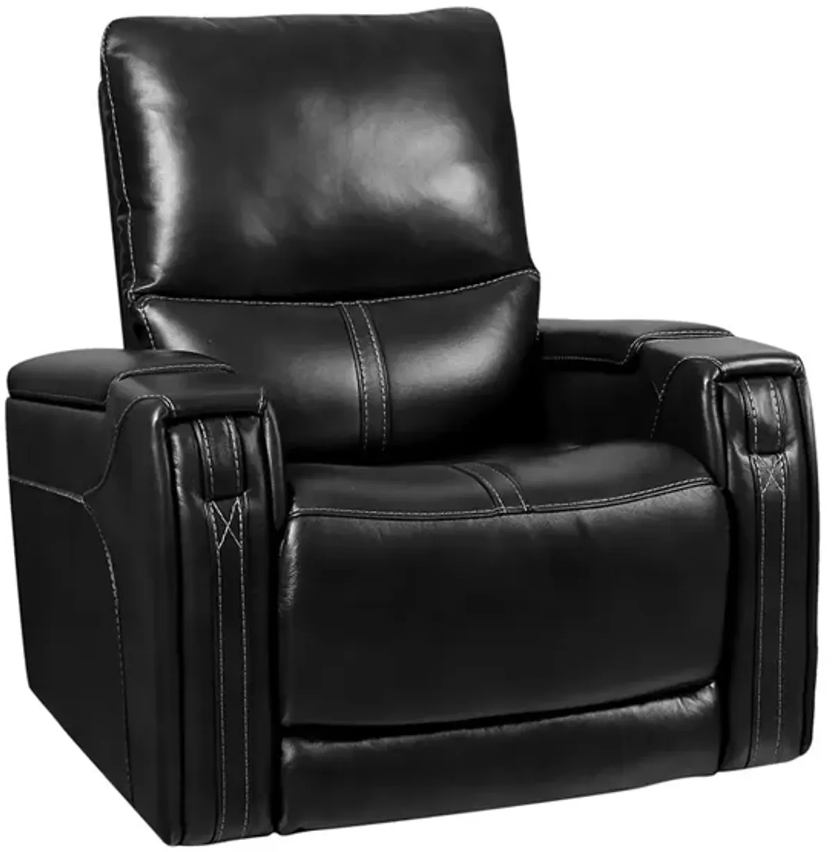 Brower Leather Power Recliner W/ Power Headrest & Power Lumbar