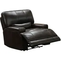 Bowery Chocolate Leather Power Recliner