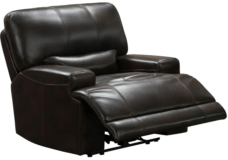 Bowery Chocolate Leather Power Recliner