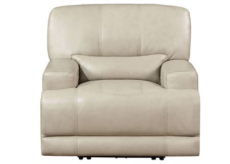 Bowery Taupe Leather Power Recliner