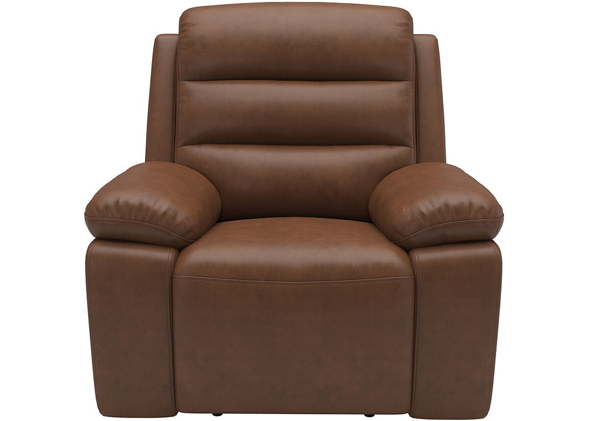 Duke Brown Leather Power Recliner W/ Power Headrest