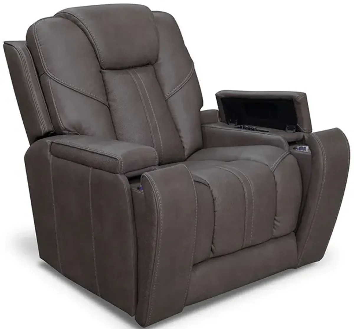 Dalton Gray Home Theater Power Recliner W/ Power Headrest