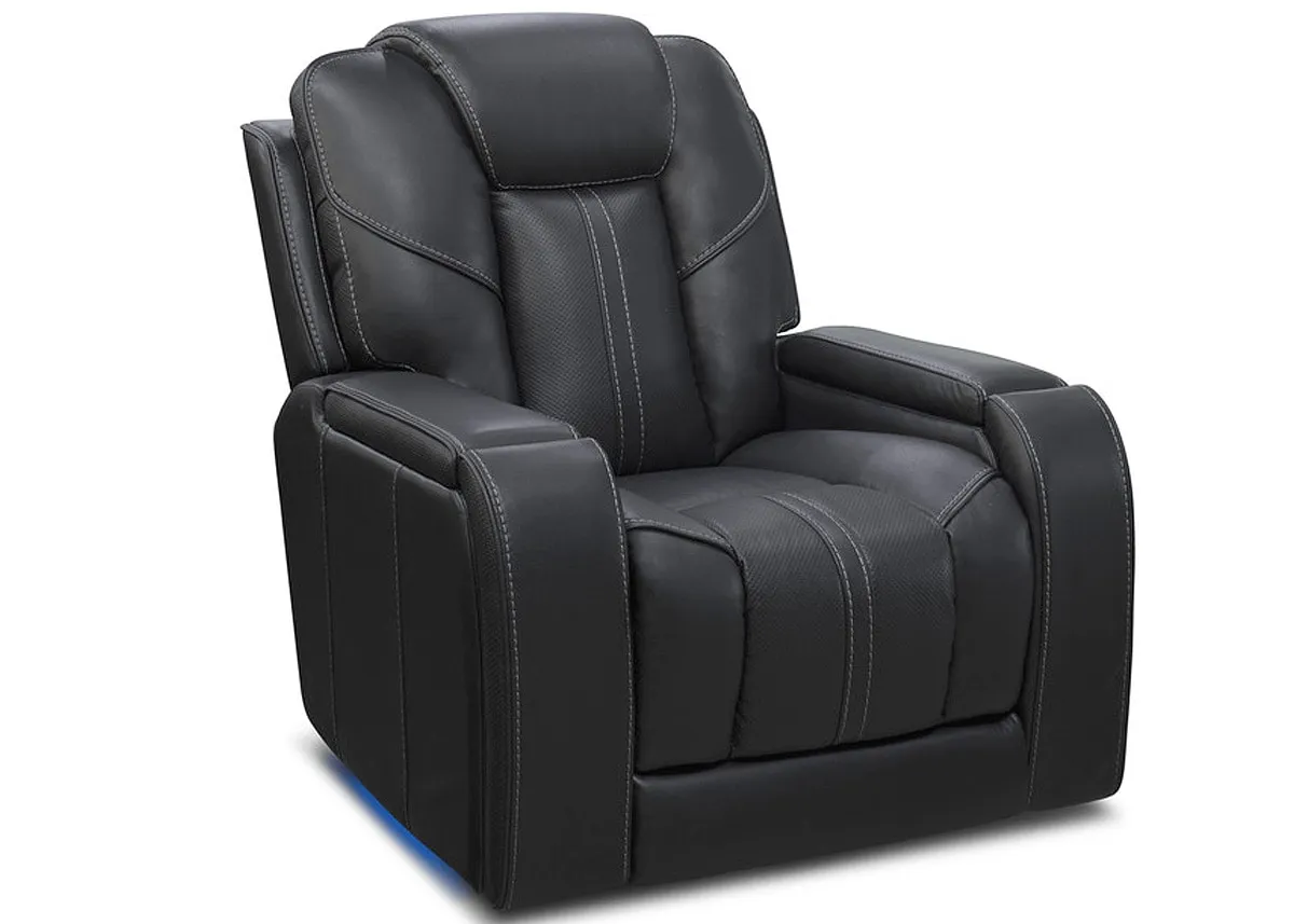 Dalton Black Home Theater Power Recliner W/ Power Headrest