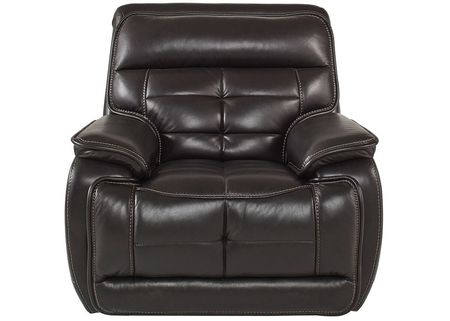 Pacific Heights Black Leather Power Recliner By Drew & Jonathan