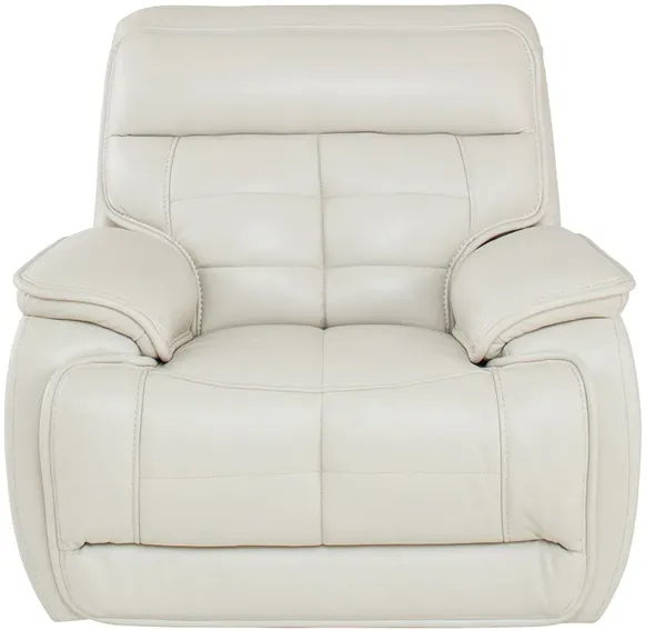 Pacific Heights Gray Leather Power Recliner By Drew & Jonathan