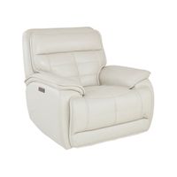Pacific Heights Gray Leather Power Recliner By Drew & Jonathan