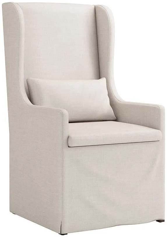 Richland Wingback Dining Chair W/ White Slipcover