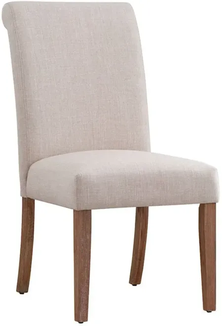 Richland Beige Rolled Back Dining Chair