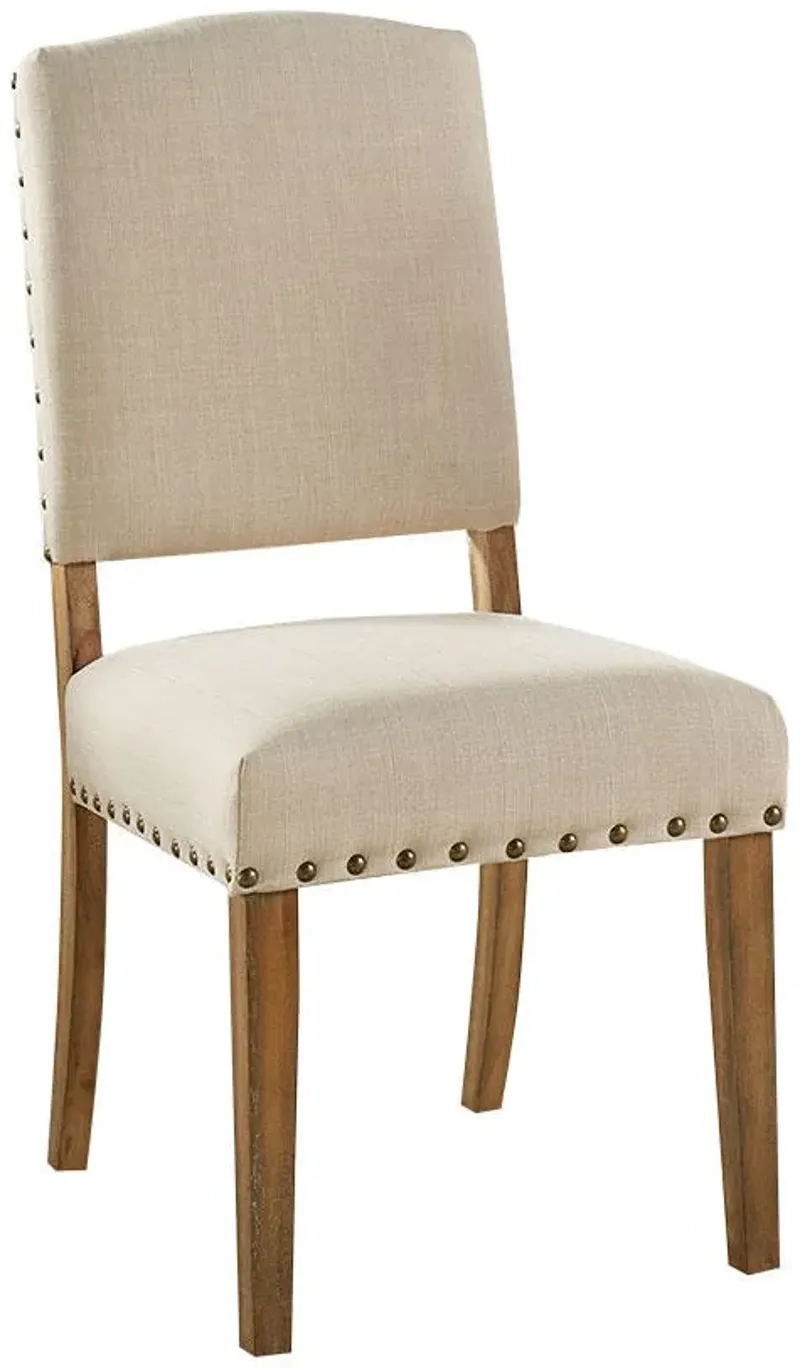Richland Nailhead Beige Dining Chair