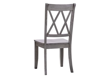 Lakewood Gray Double X Back Side Chair