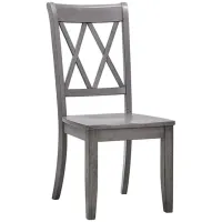 Lakewood Gray Double X Back Side Chair