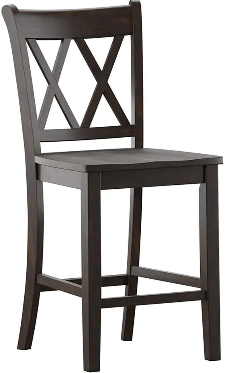 Lakewood Black Double X Counter Height Chair