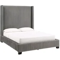 Cordelia Gray Queen Upholstered Bed