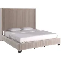 Cordelia Taupe King Upholstered Bed