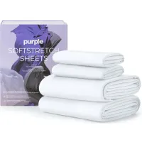 Purple True White SoftStretch Sheets