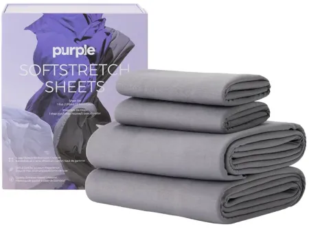 Purple Stormy Grey SoftStretch Sheets