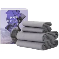 Purple Stormy Grey SoftStretch Sheets