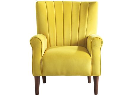 Ariel Yellow Accent Chair