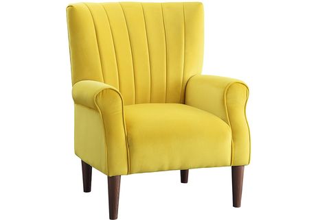 Ariel Yellow Accent Chair