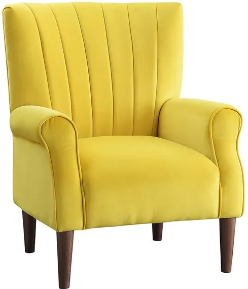 Ariel Yellow Accent Chair