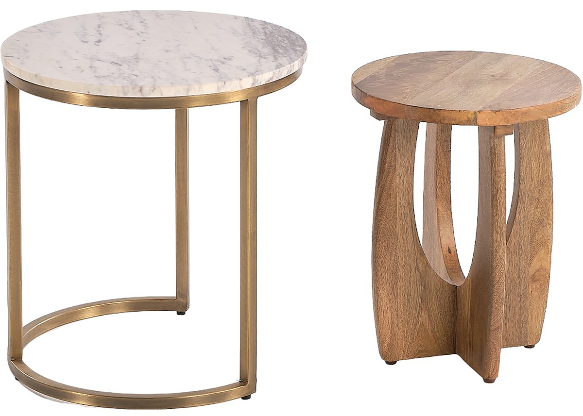 Shuttle 2-Pack Metal Nesting Tables