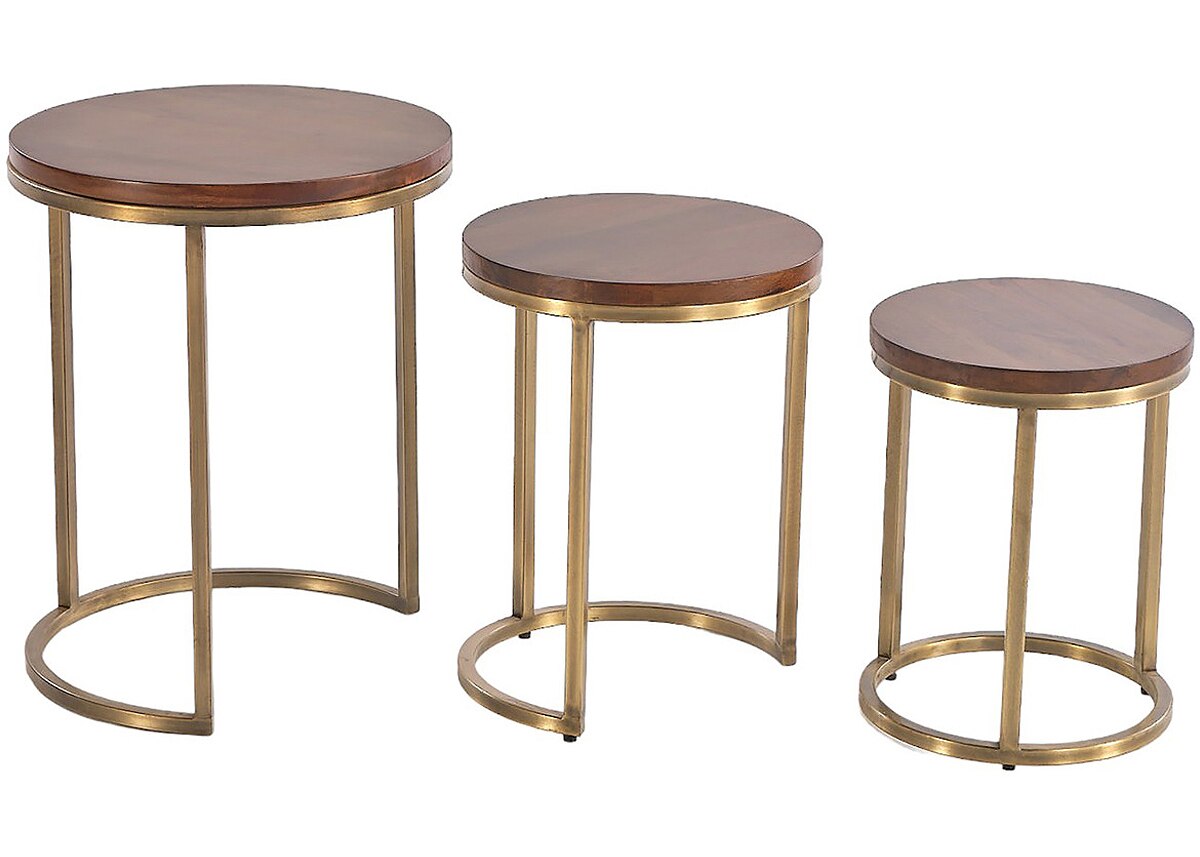 Trio 3-Pack Metal Nesting Tables