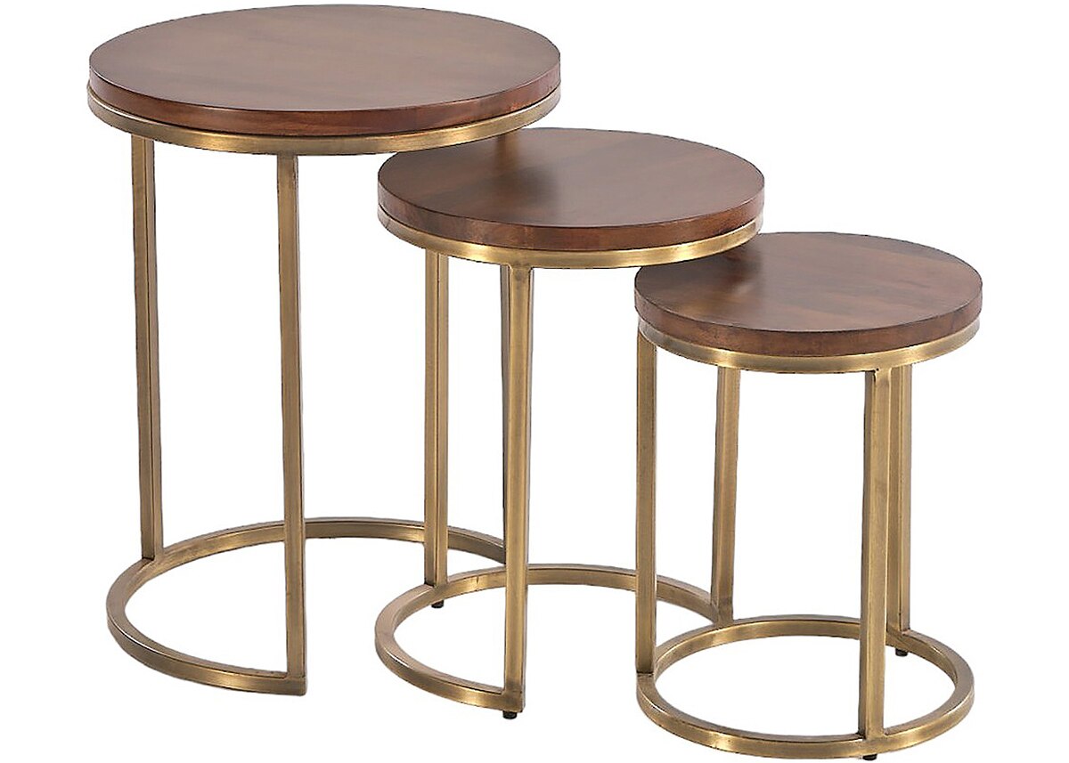 Trio 3-Pack Metal Nesting Tables