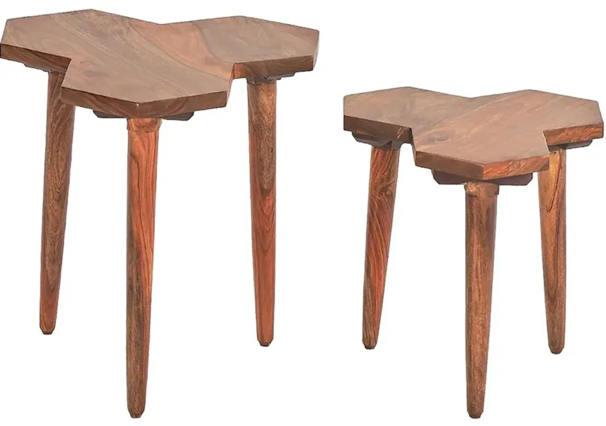 Honeycomb 2-Pack Wood Nesting Tables