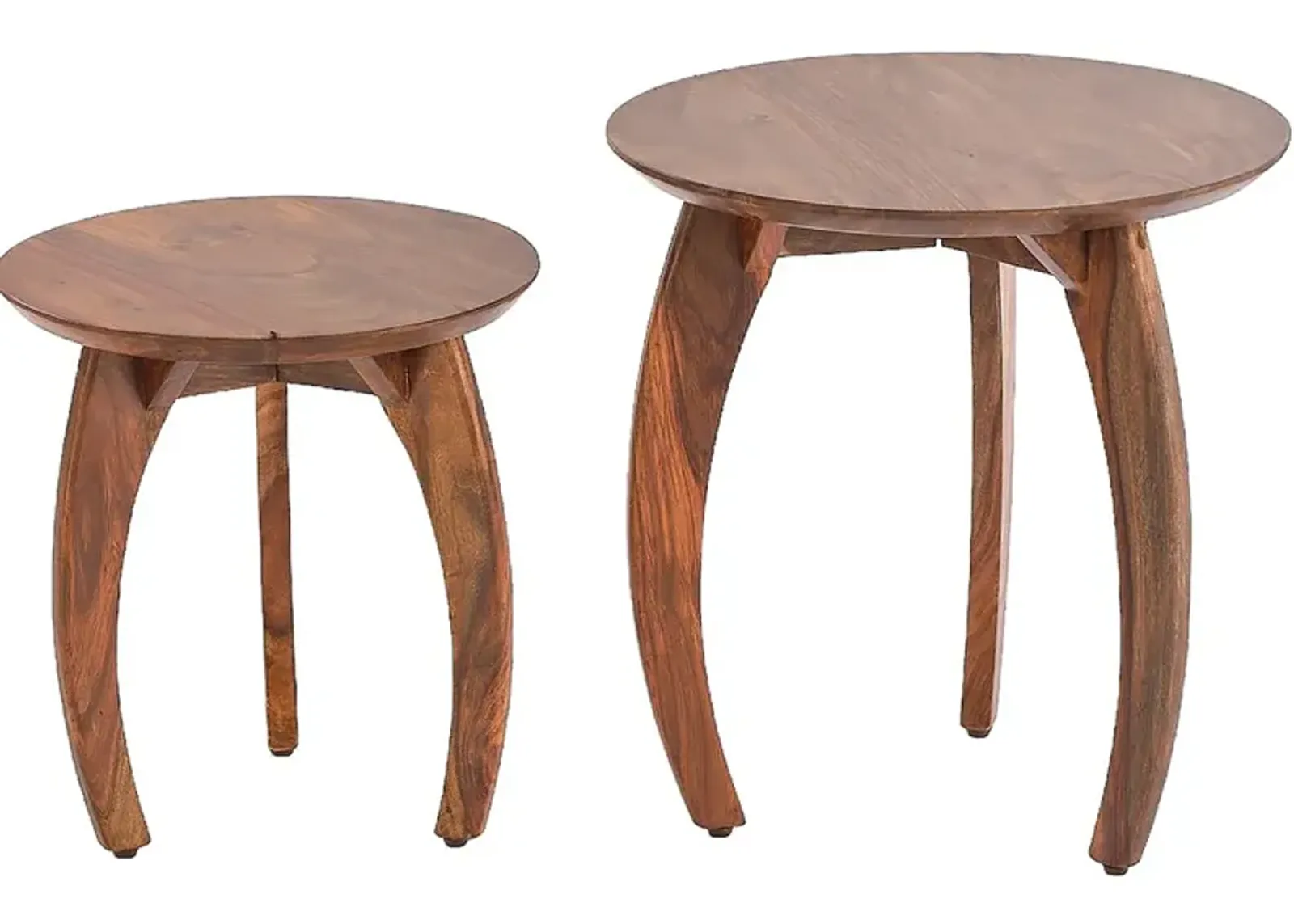 Curve 2-Pack Wood Nesting Tables