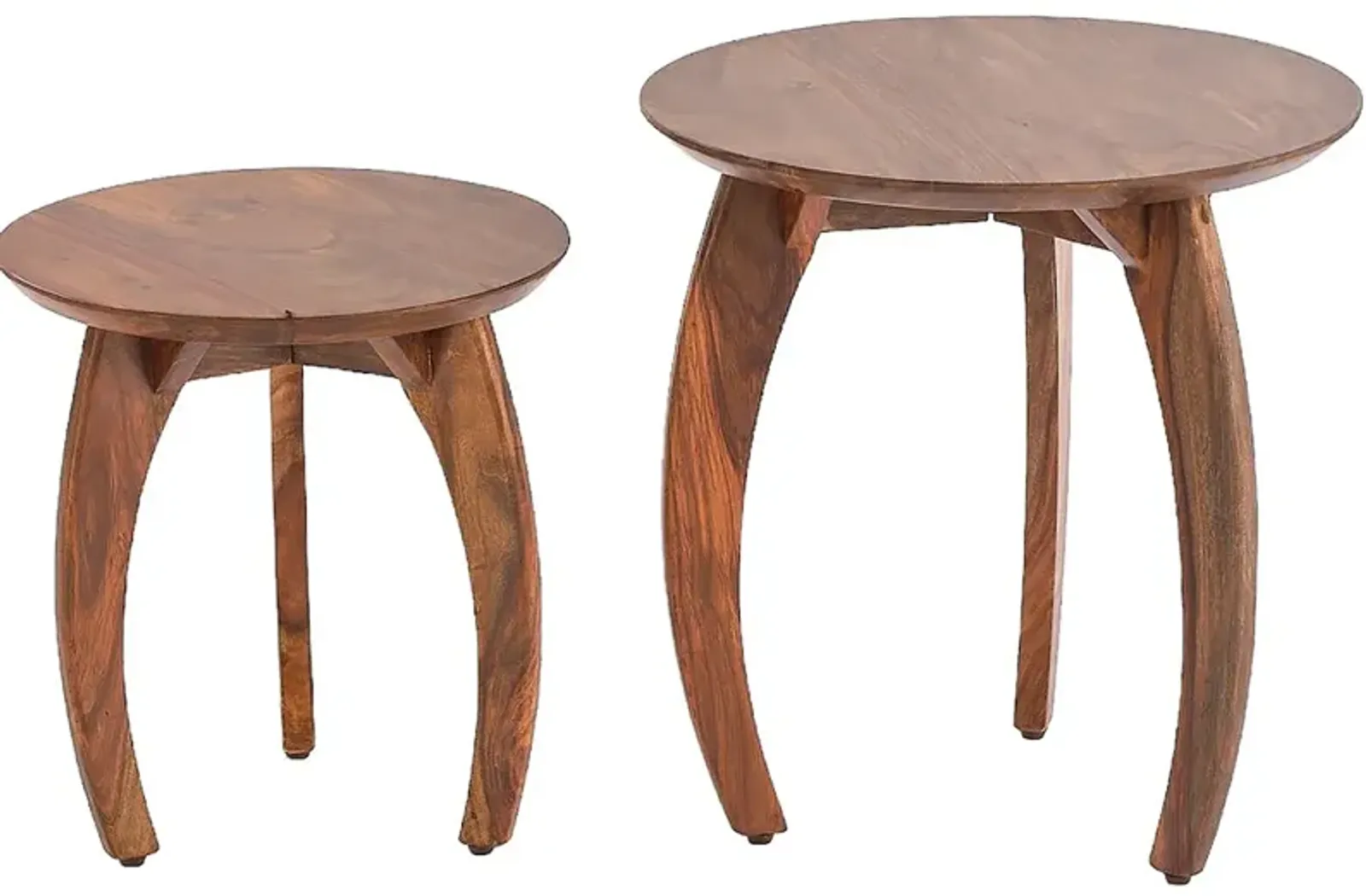 Curve 2-Pack Wood Nesting Tables